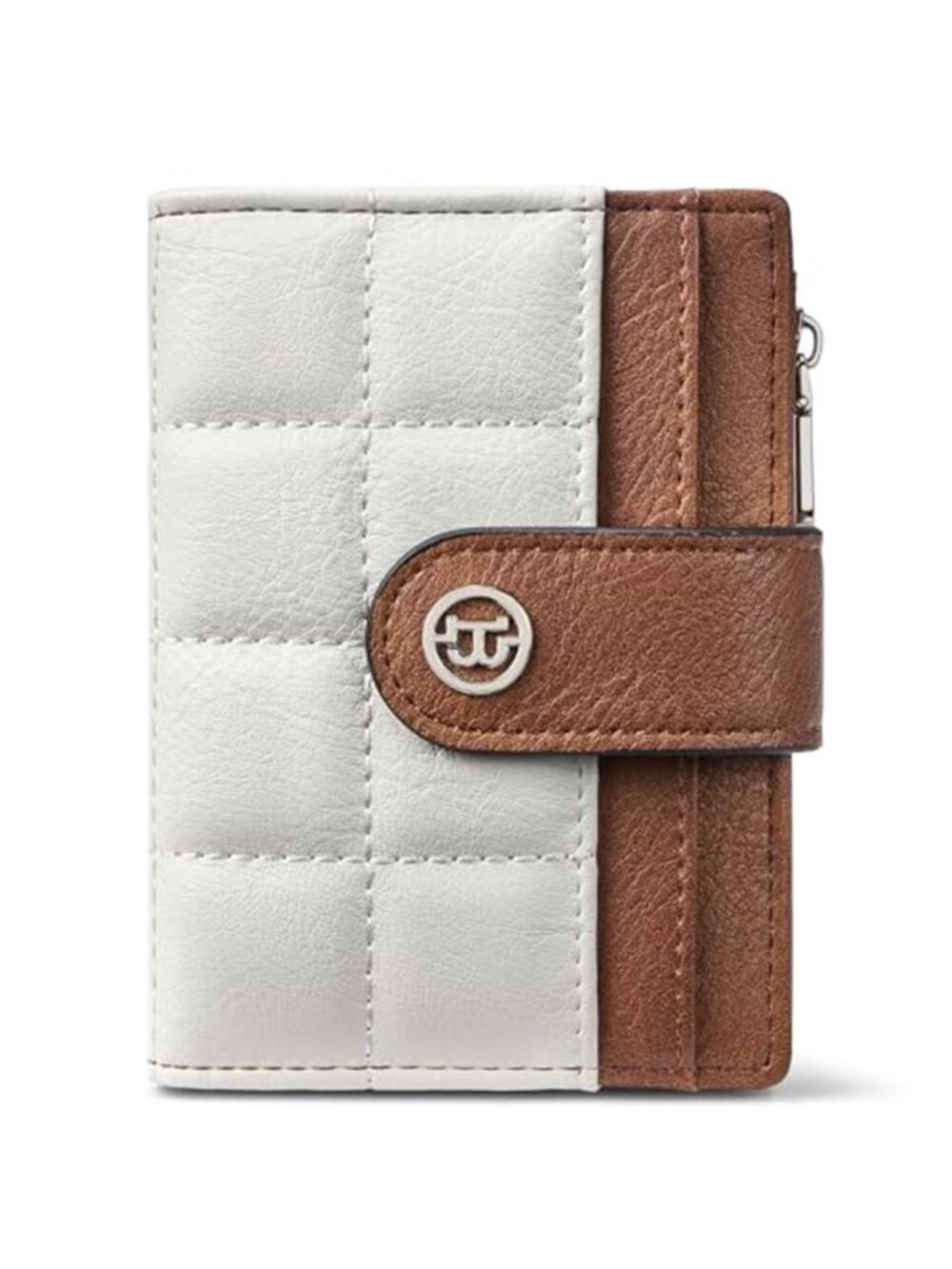 Womens RFID Bifold Wallet Quilted Vegan Leather Card Holder Coin Purse
